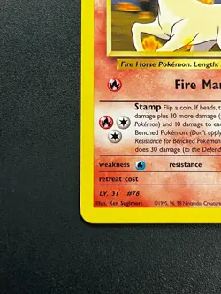 Blaine's Rapidash 33/132 - Gym Challenge WOTC Vintage Pokemon TCG Card LP - Image 2