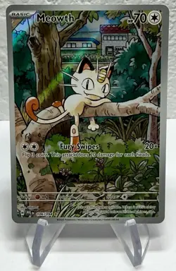 Meowth 106/094 Illustration Rare Phantasmal Flames English Pokemon Card TCG - Image 1