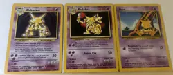 Alakazam Base Evolution Set Includes 1 Holo Good Condition Cards. - Image 1