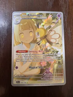 Pokemon TCG Lillie's Ribombee Card Journey Together Illustration, 164/159 - Image 1