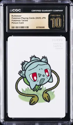 2025 POKEMON PLAYING CARDS JAPANESE BULBASAUR CGC 10 PRISTINE - Image 1