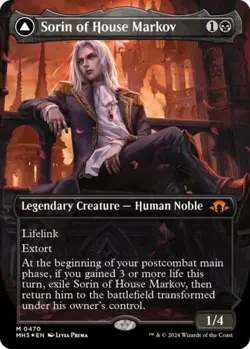 MTG English Sorin of House Markov (Borderless) (Textured Foil) NM Foil - Image 1