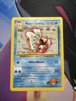 Pokemon TCG Misty's Seaking Gym Heroes Card 55/132 Unlimited Uncommon - Image 1
