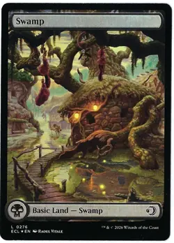 Lorwyn Eclipsed Foil Full Art Land x4 card lot - Swamp #276 - Image 1
