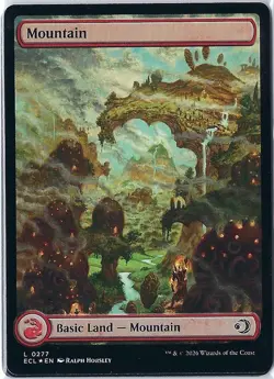 Lorwyn Eclipsed Foil Full Art Land x4 card lot - Mountain #277 - Image 1