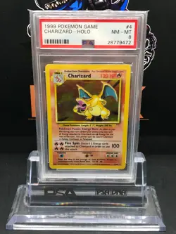 PSA 8 Charizard 4/102 Base Set Holo Pokemon Card WOTC 1999 Near Mint HOLY GRAIL - Image 1