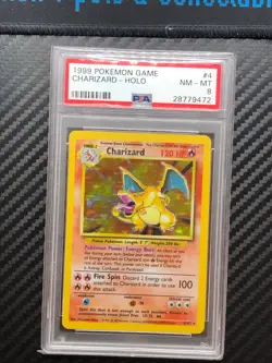 PSA 8 Charizard 4/102 Base Set Holo Pokemon Card WOTC 1999 Near Mint HOLY GRAIL - Image 2