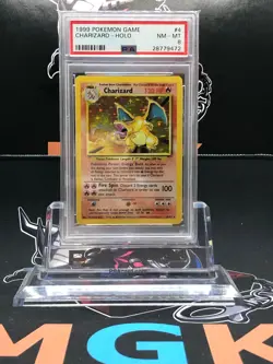 PSA 8 Charizard 4/102 Base Set Holo Pokemon Card WOTC 1999 Near Mint HOLY GRAIL - Image 5