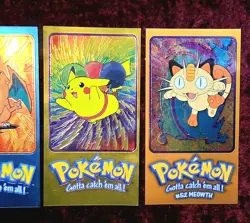 Set of 5 Topps Pokemon TV Animation Edition Series 1 & 2 Jumbo Trading Cards - Image 3