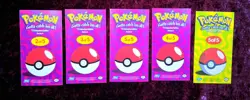 Set of 5 Topps Pokemon TV Animation Edition Series 1 & 2 Jumbo Trading Cards - Image 4