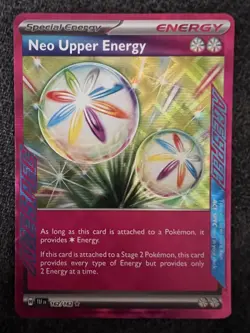 Neo Upper Energy 162/162 Holo Rare Pokemon Card NM - Image 1