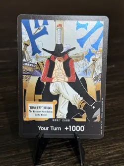 ENGLISH One Piece Card Dracule Mihawk DON!! Card OP14 THE AZURE SEA'S SEVEN - Image 1