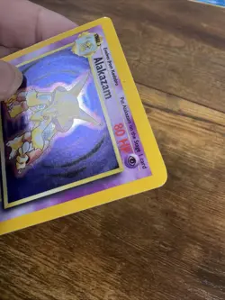 Pokemon TCG Alakazam Base Set Holo Card 1/102 Unlimited Holo Rare, LP Condition - Image 4