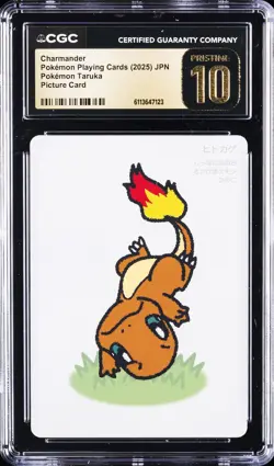 2025 POKEMON PLAYING CARDS JAPANESE CHARMANDER CGC 10 PRISTINE - Image 1