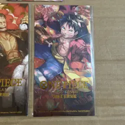 One Piece TCG New Year Red Packet Boa Hancock Luffy Zoro Set of 3 Promo Cards - Image 2
