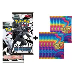11x (2 Black & White + 9 Random) Pokemon Card TCG Booster Pack Lot Sealed Korean - Image 1