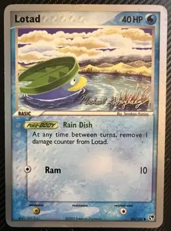 Pokemon Lotad 2005 World Championships Common Card 66/100 NM Condition - Image 1