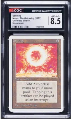 Magic: The Gathering MTG Unlimited Edition Sol Ring CGC 8.5 NM/Mint+ - Image 1