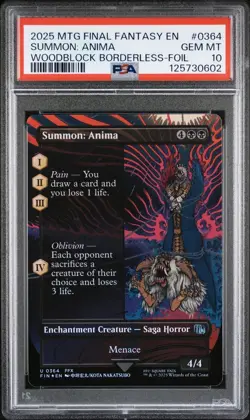 Summon: Anima (Borderless Foil) - #364 - Final Fantasy - PSA 10 - Image 2