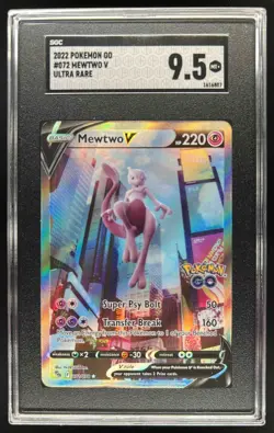 2022 Pokemon SWSH Pokemon GO Mewtwo V #072/078 SGC 9.5 - Image 1