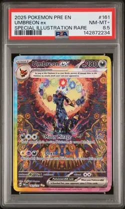 2025 POKEMON PRE EN-PRISMATIC EVOLUTIONS #161 UMBREON EX PSA 8.5 - Image 1