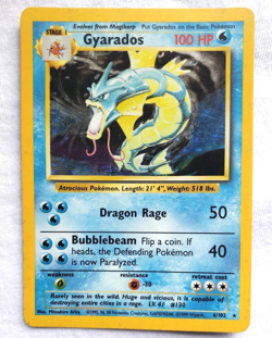 1999 Pokemon Gyarados 6/102 Holo Rare WOTC Base Set NM - Image 1
