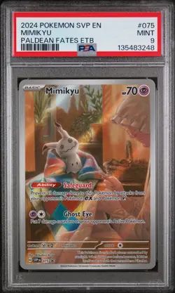 2024 POKEMON SVP EN-SV BLACK STAR PROMO #075 MIMIKYU PSA 9 - Image 1