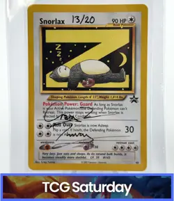 2002 POKEMON LEAGUE BLACK STAR PROMO SNORLAX #49 ARTIST AUTO CRAIG TURVEY 13/20 - Image 2