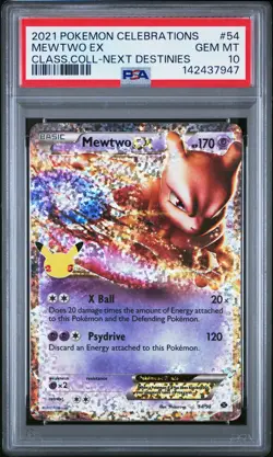 2021 POKEMON CELEBRATIONS CLASSIC COLLECTION #54 MEWTWO EX PSA 10 - Image 1