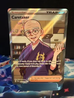 Caretaker 203/167 Sv06: Twilight Masquerade Holo Trainer Near Mint NM Pokemon - Image 1