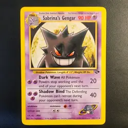 Pokemon Sabrina's Gengar Gym Challenge 29/132 Rare 90 HP WOTC 2000 English TCG - Image 1