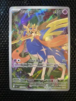 Pokemon TCG Zacian 100/094 Me02: Phantasmal Flames Illustration Rare NM - Image 1