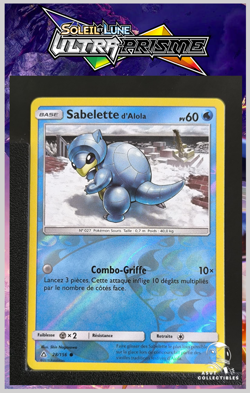 Carte Pokemon Sabelette d'Alola 28/156 Reverse SL5 Ultra Prisme FR - Image 1