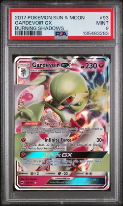 2017 POKEMON SUN & MOON BURNING SHADOWS #93 GARDEVOIR GX PSA 9 - Image 1