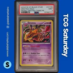2013 POKEMON XY BLACK STAR PROMO GIRATINA 3-PACK #XY184 GIRATINA HOLO PSA 9 - Image 1