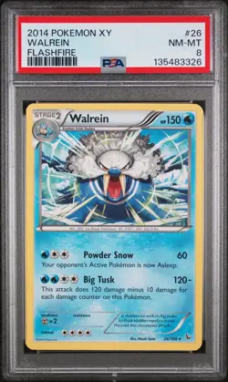 2014 POKEMON XY FLASHFIRE #26 WALREIN PSA 8 - Image 1