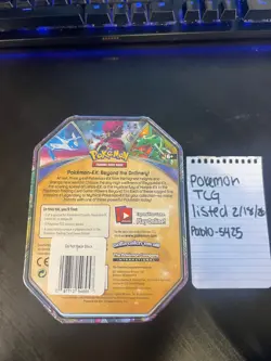 2015 Pokemon TCG Hoopa EX Beyond The Ordinary Tin NEW Sealed Mint - Image 2