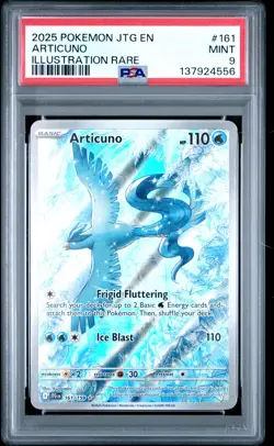 2025 POKEMON JTG EN-JOURNEY TOGETHER ILLUSTRATION RARE #161 ARTICUNO PSA 9 - Image 1