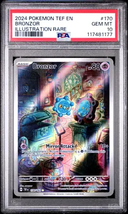 2024 POKEMON TEF EN-TEMPORAL FORCES ILLUSTRATION RARE #170 BRONZOR PSA 10 - Image 1