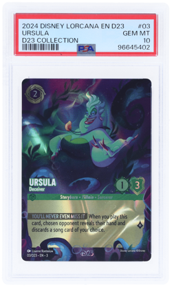 2024 Disney Lorcana D23 Expo Promo Ursula #03D23 PSA 10 - Image 1