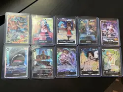 One Piece English Black x10 Mixed Rarity Card Lot Sabo Vivi Koala Laboon + More - Image 1