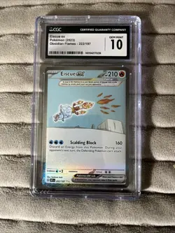 Eiscue EX 222/197 Obsidian Flames Special Illustration Rare Card CGC 10 - Image 1