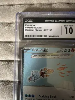 Eiscue EX 222/197 Obsidian Flames Special Illustration Rare Card CGC 10 - Image 3