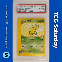 2001 POKEMON JAPANESE CARD VS SERIES 1ST EDITION #009/141 BUGSYS BEEDRILL PSA 10 - Image 1