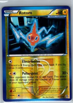 Rotom (Team Plasma) 49/135 Reverse Holo Plasma Storm - Pokemon Card - NM - Image 1