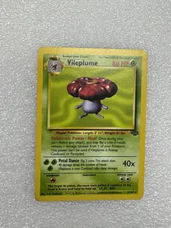 1999 Pokemon VILEPLUME Jungle Set Rare NON HOLO Card 31/64 - Image 2
