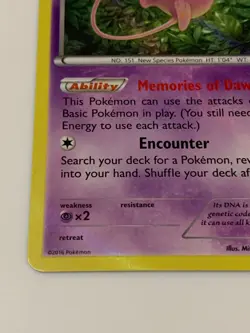 Mew 29/124 Holo Card Pokemon TCG Rare Lightly Played /LP - Image 3