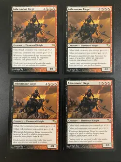 Ashenmoor Liege MTG x4 Playset Shadowmoor Magic the Gathering Card x4 Playset MP - Image 1