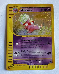 Slowking H22/H32 Holo Rare Swirl Aquapolis Pokemon Card WOTC 2002 Pokemon TCG ✨ - Image 2