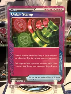 Unfair Stamp 165/167 SV06: Twilight Masquerade NM Pokemon Card TCG CS 13S - Image 1